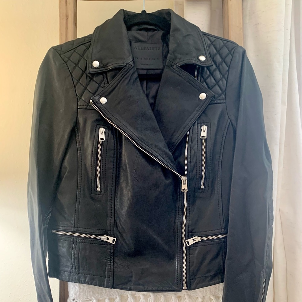 COPY - (NWT) ALLSAINTS "Catch Biker" Leather Jacket US6